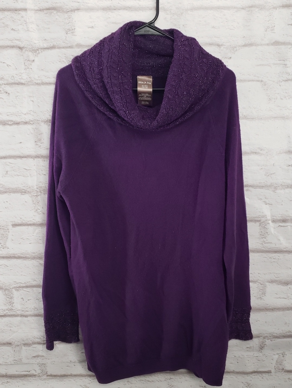 White Stag Women's Purple Cowl Neck Sweater. XL (16-18)